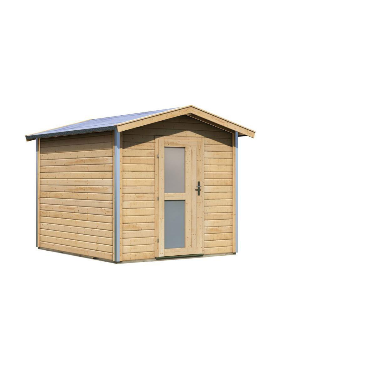 Karibu Saunahaus Bosse 1 38 mm ohne Ofen Milchglastür Bild 1