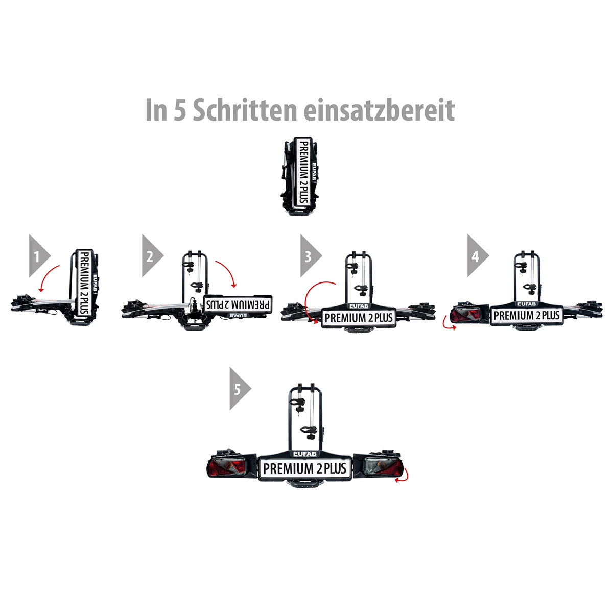EUFAB Fahrrad-Kupplungsträger Premium II Plus für 2 Fahrräder Bild 6