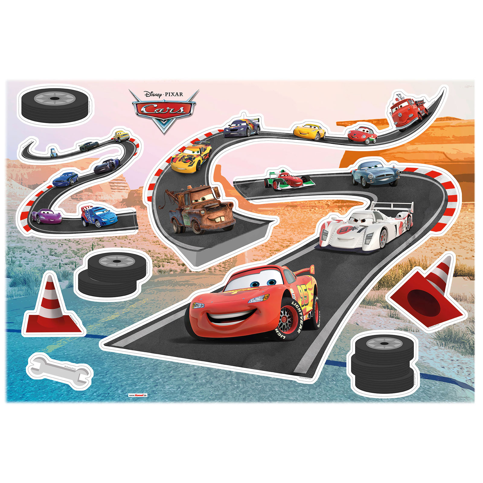 Komar  Wandtattoo Cars Track 50x70 cm Bild 2