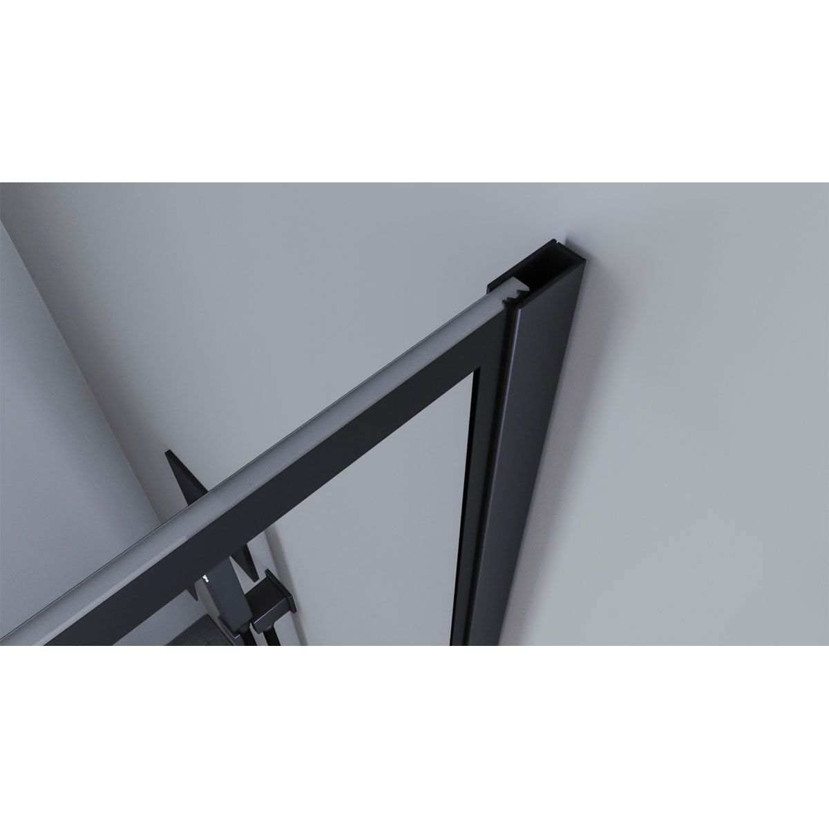 Aurlane Walk In Dusche Bricks schwarz 120 x 195 cm Bild 3