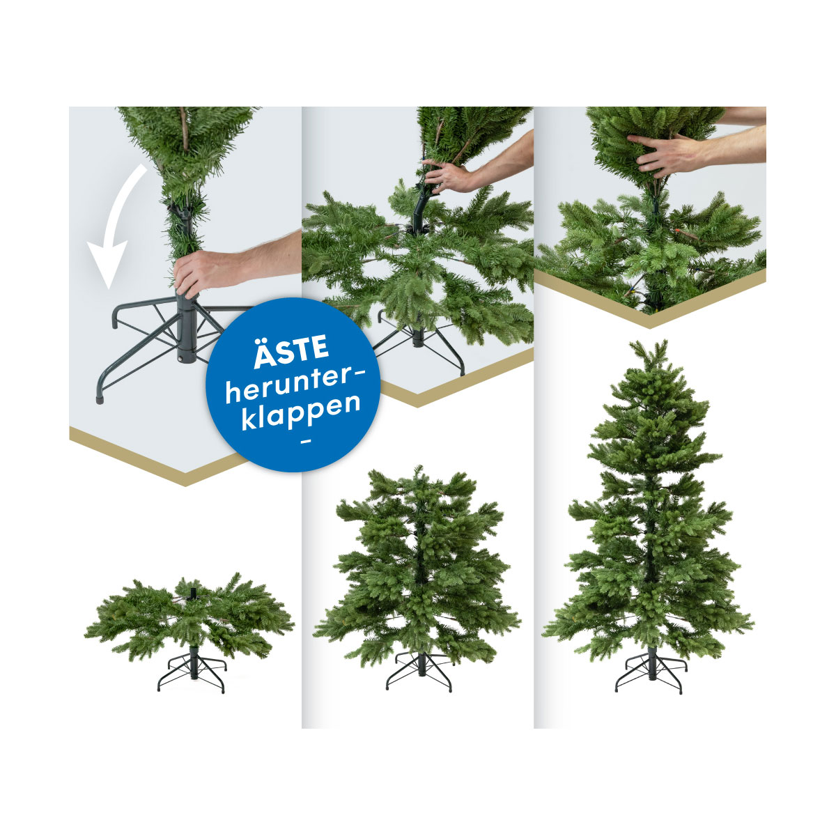 Evergreen Künstlicher Weihnachtsbaum Cedar Frost Kiefer 114x210cm Grün Weiß Bild 10