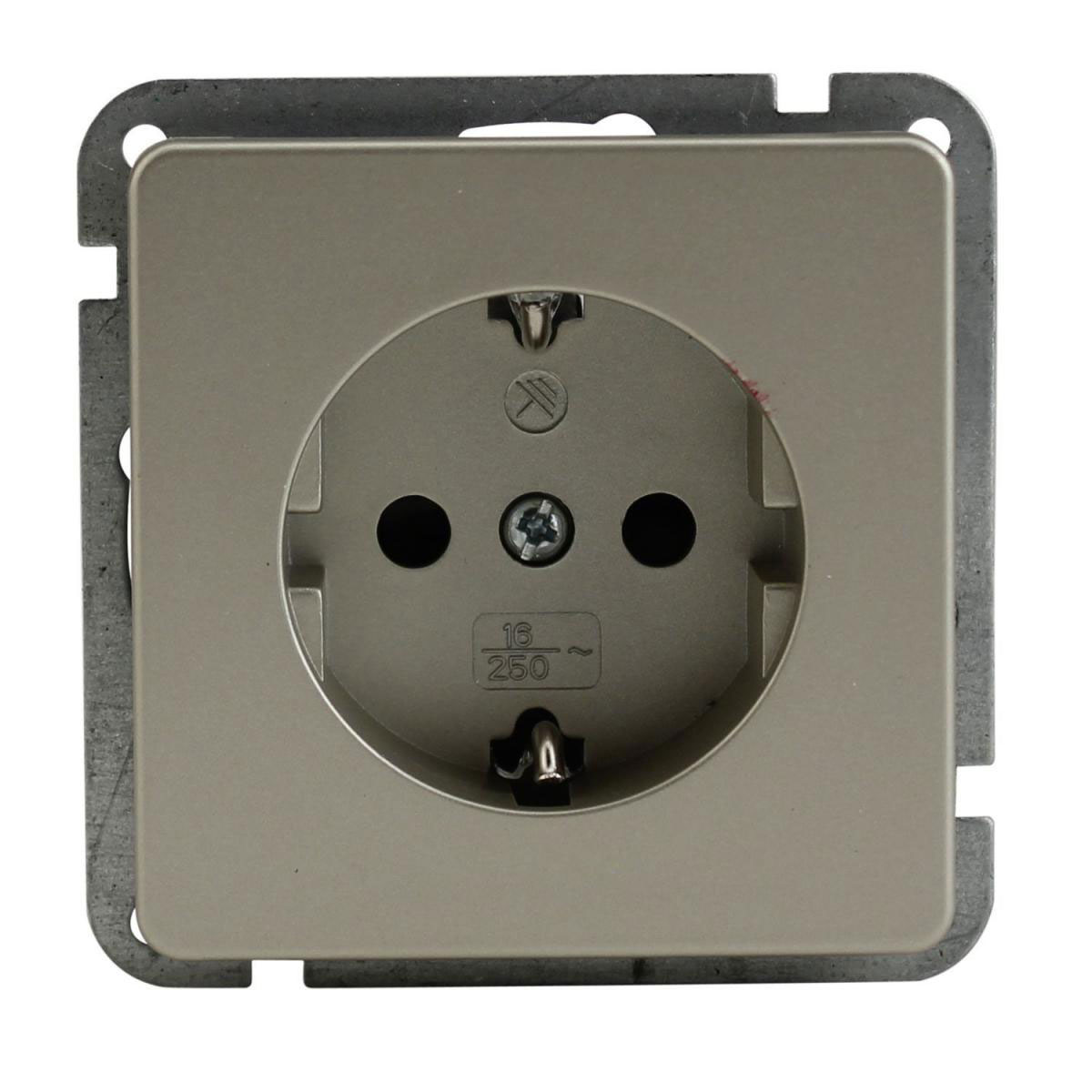 Steckdose mit Kindersicherung Montreal champagner Serie 505