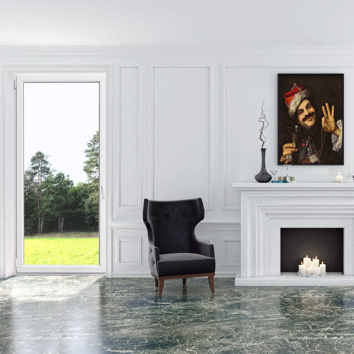 PVC-Balkontür weiß links 100 x 210 cm Bild 3