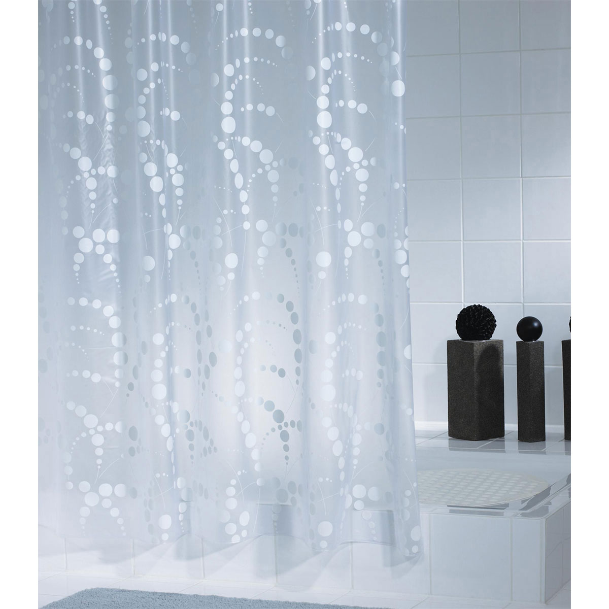 Valblue  Duschvorhang Dots Folie 180 x 200 cm weiß Bild 2