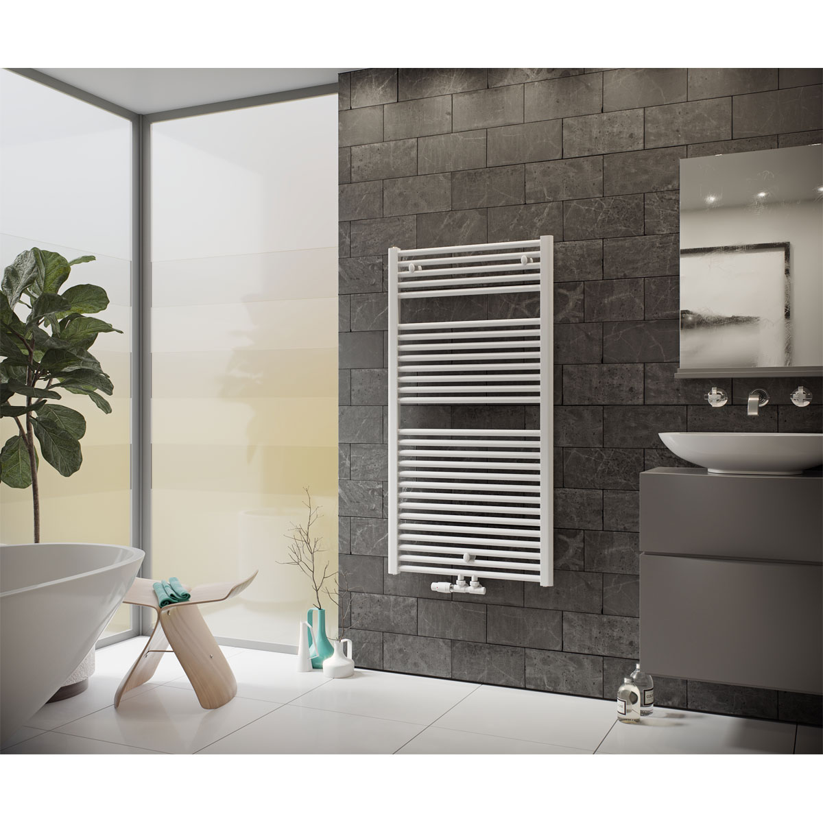 Ximax  Badheizkörper Tip 1172 x 600 mm 639 Watt Mittenanschluss Weiß