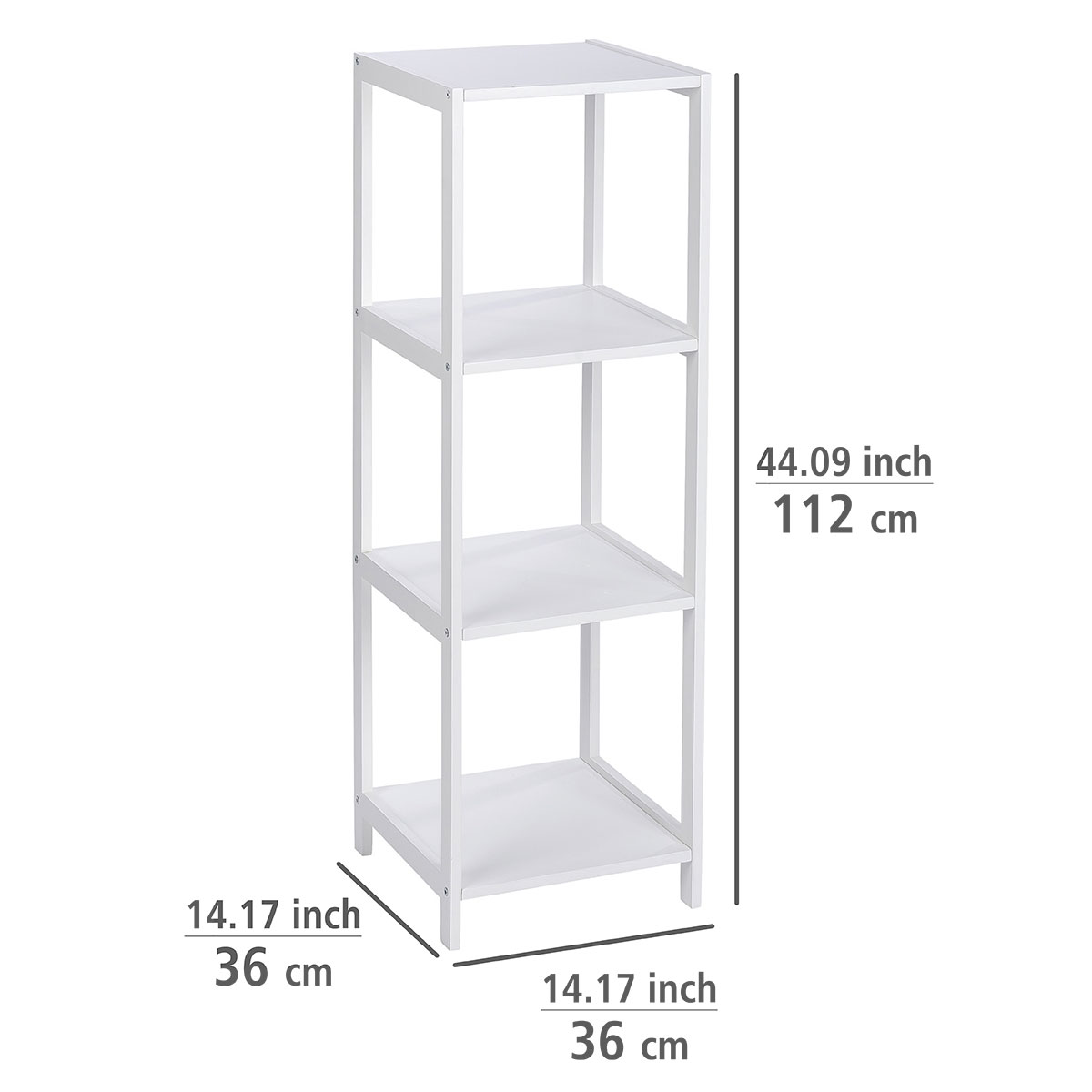 Wenko  Regal Oslo 4 Etagen Echtholz Badregal Bild 4