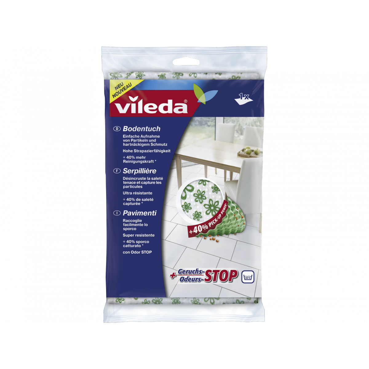 Vileda Bodentuch Pick-Up Poren