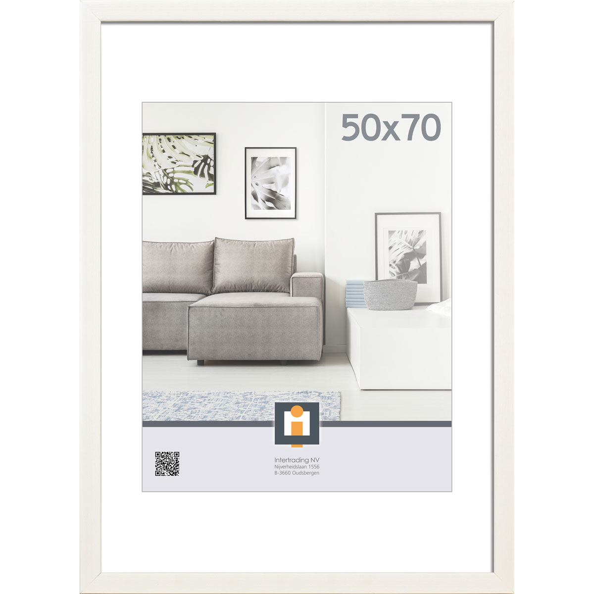 Bilderrahmen Lugano 50x70 cm weiß