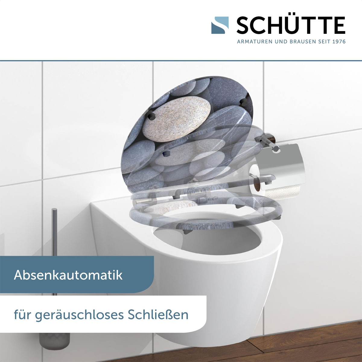 Schütte MDF WC-Sitz GREY STONES mit Absenkautomatik Bild 5