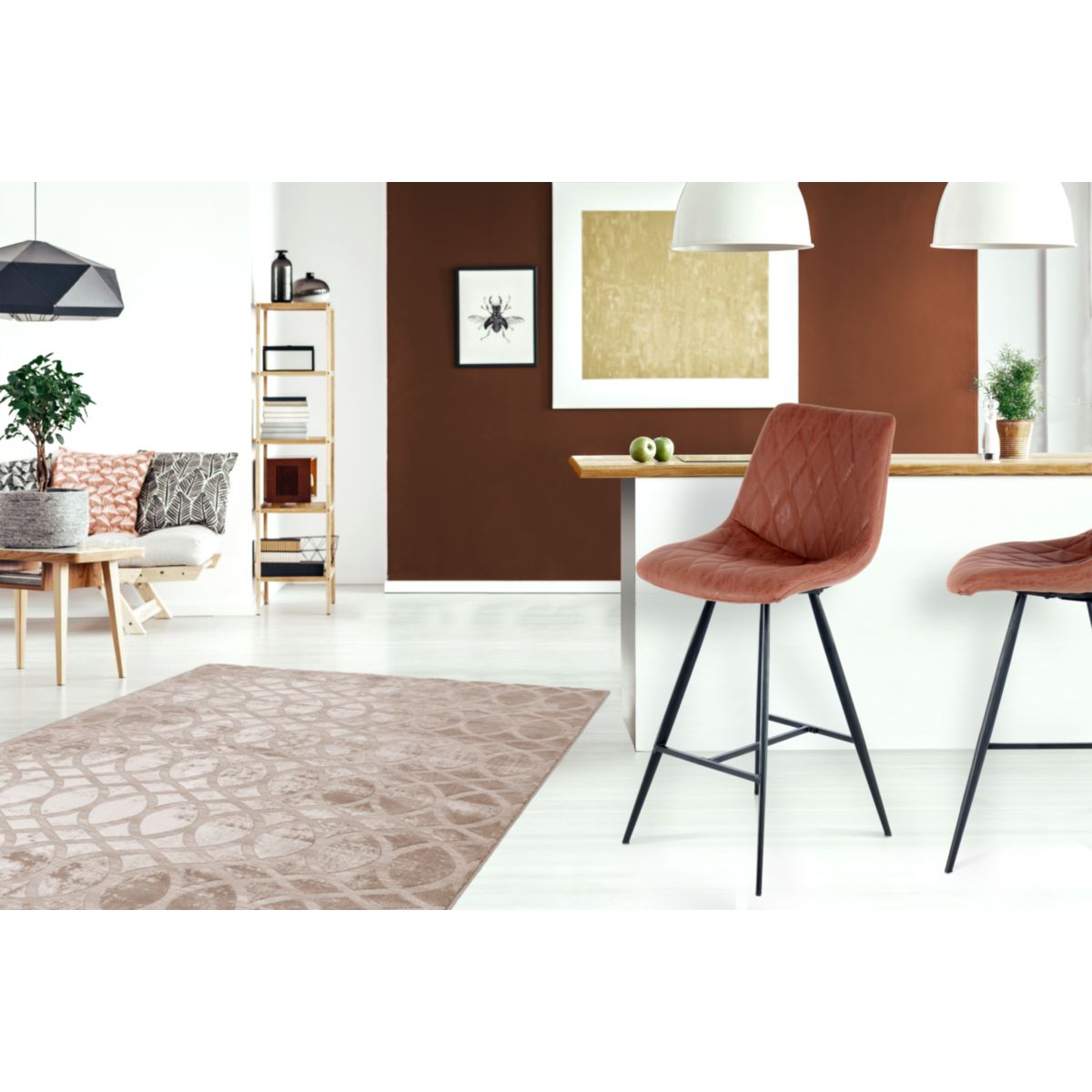 Barstuhl Frances 425 2er-Set dunkelbraun schwarz Bild 5