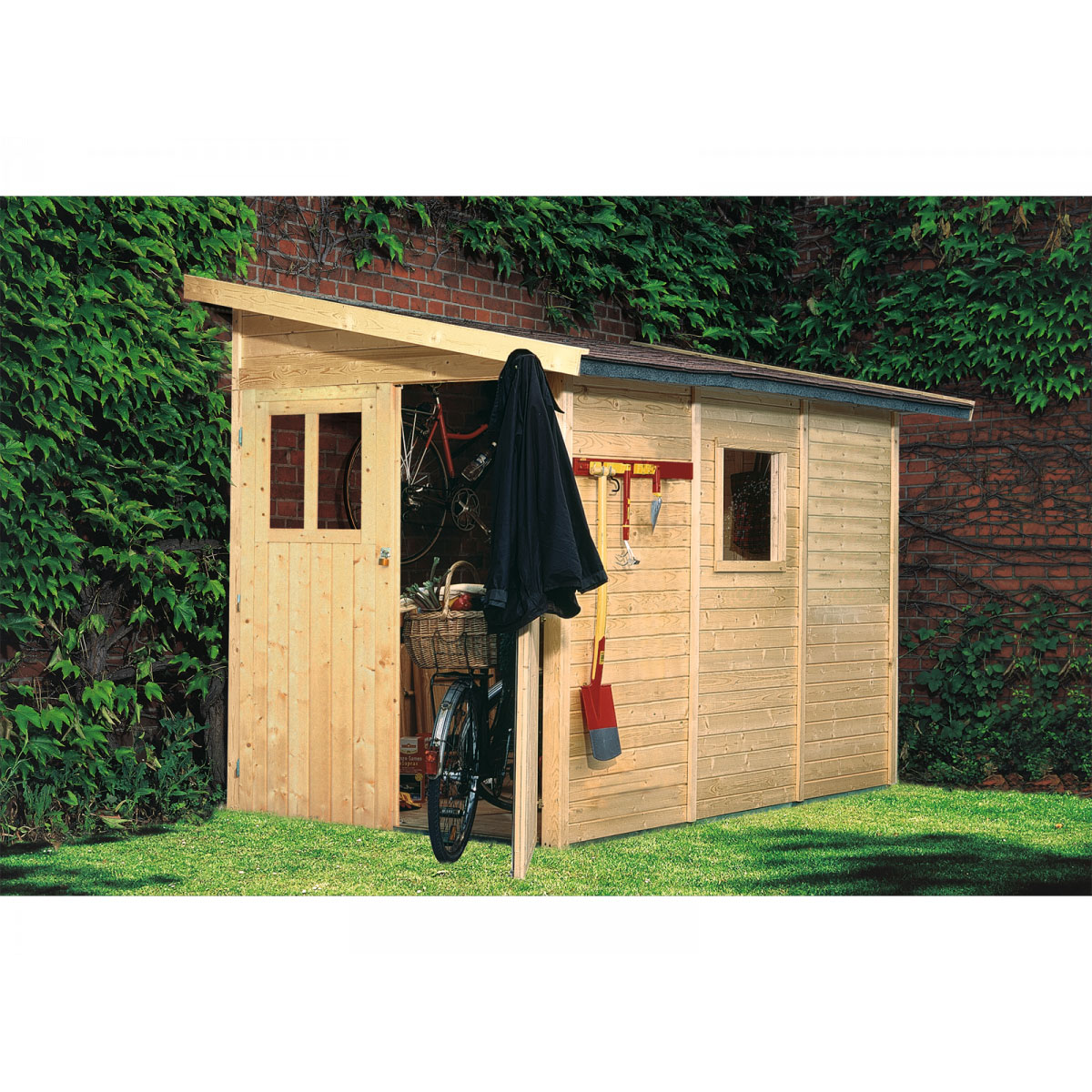 Karibu Gartenhaus Wandlitz 181 x 268 x 230 cm braun