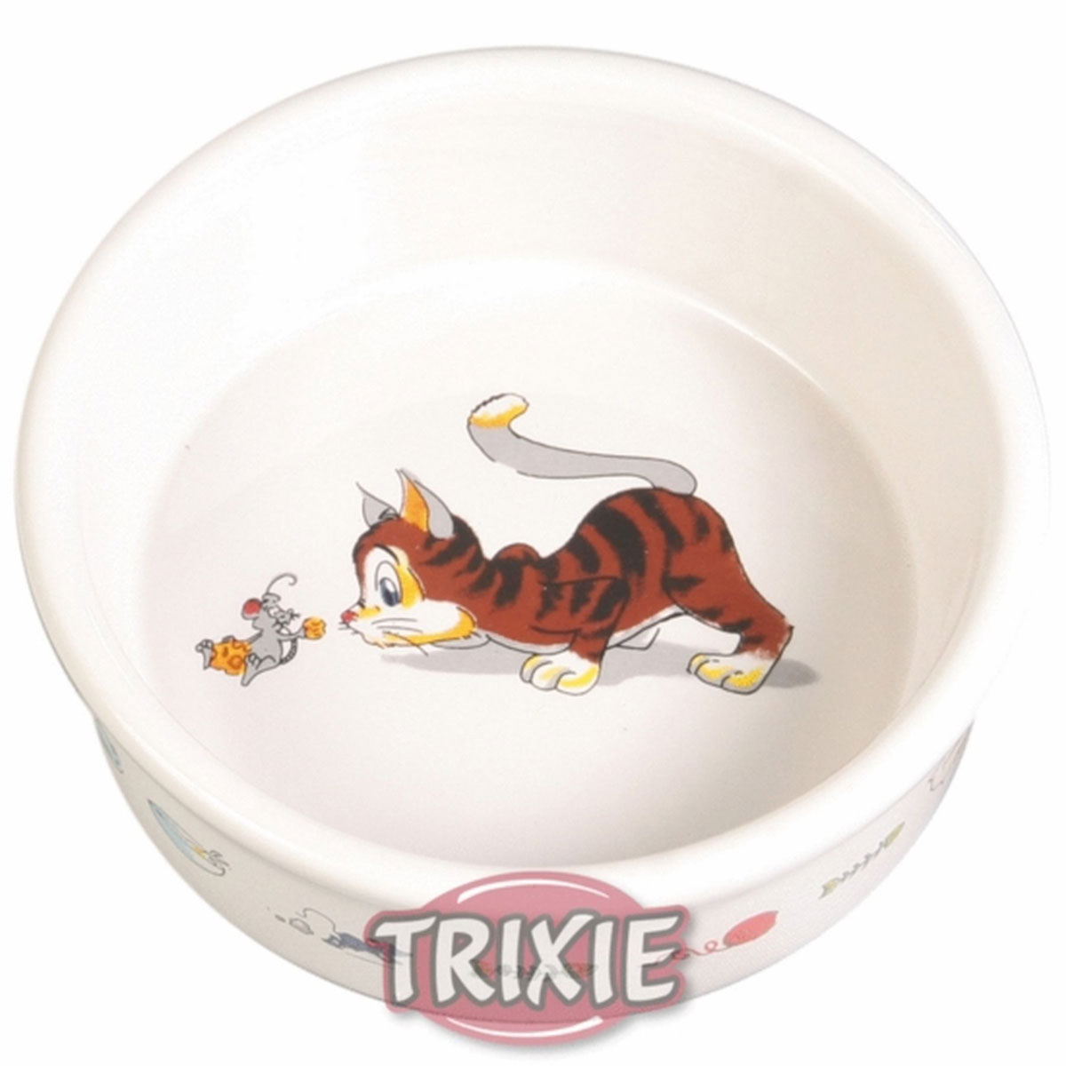 Trixie  Napf Keramik mit Motiv weiß 0,2l/11 cm