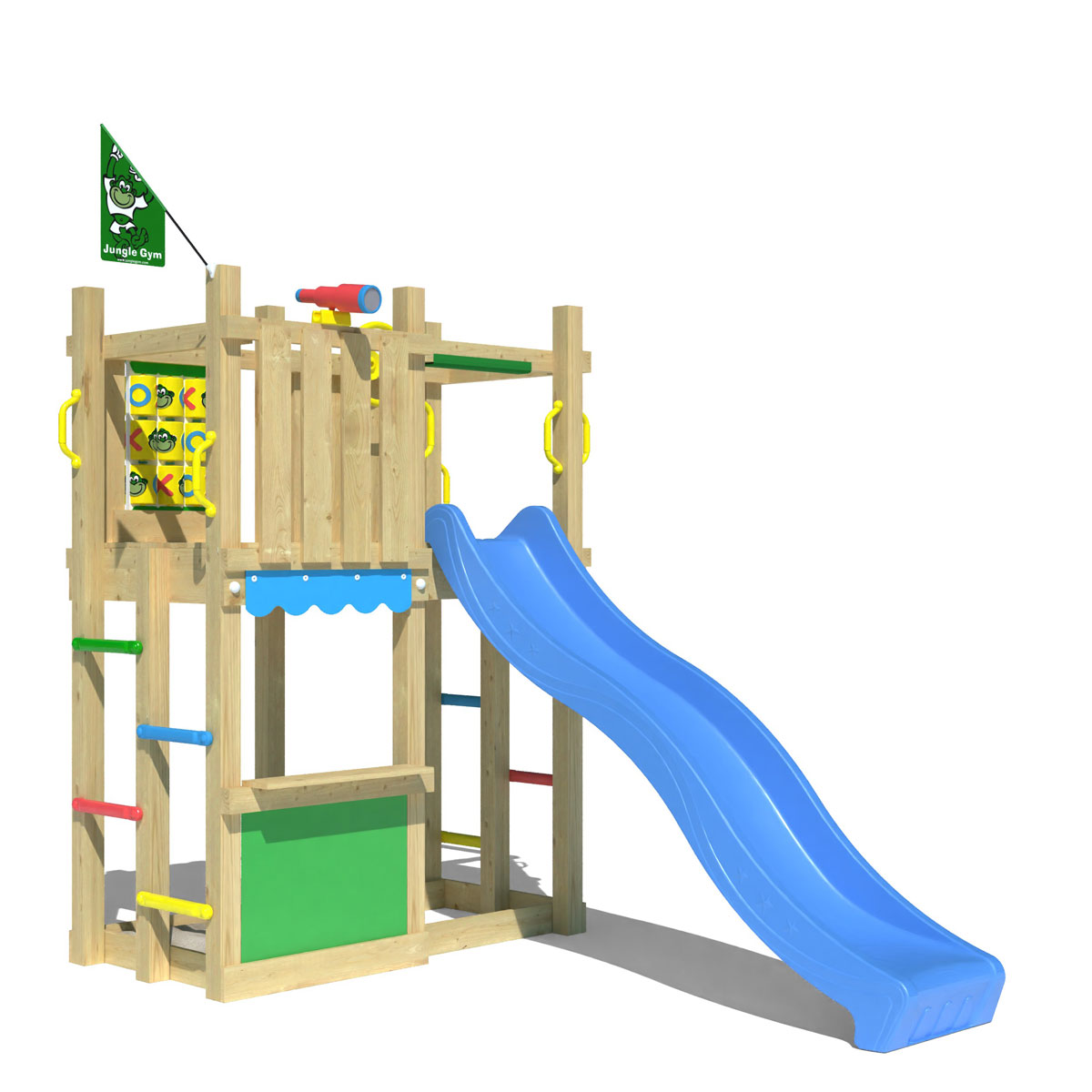 Jungle Gym Spielturm TrailRutsche blau Bild 1