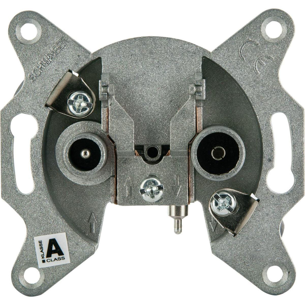 Schwaiger Antennensteckdose Einzeldose 2-Loch 2,5 db Bild 2