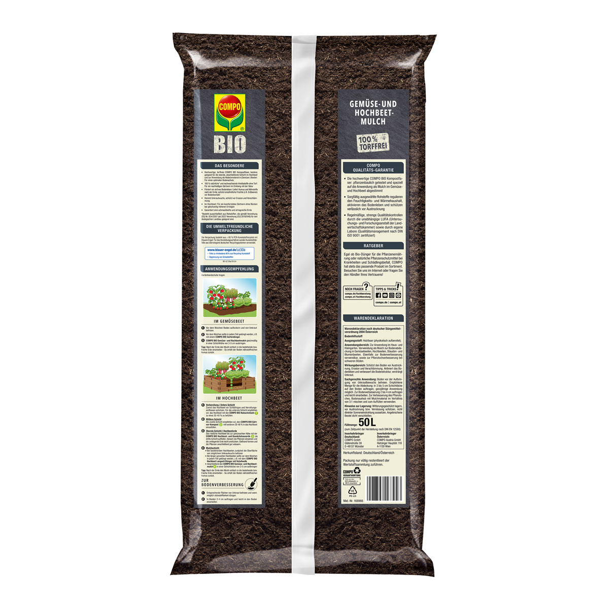 Compo BIO Gemüse- und Hochbeetmulch 50 L Bild 2
