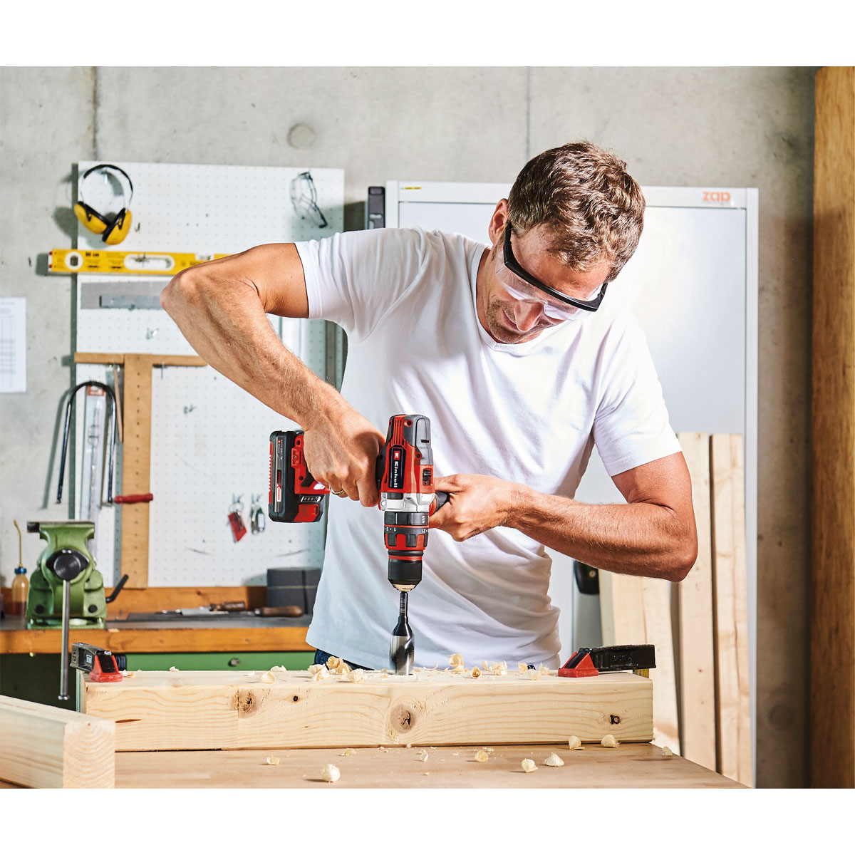 Einhell Akku-Schlagbohrschrauber-Set TE-CD 18/48 Li-i mit Akku 4-teilig Bild 5