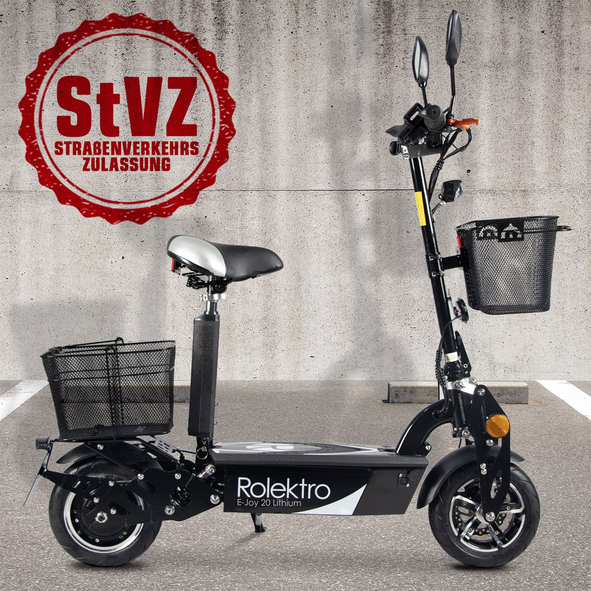 Rolektro E-Scooter „E-Joy 20 “, Schwarz Bild 8