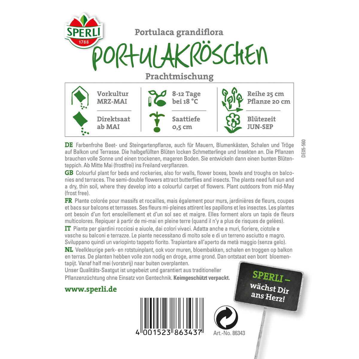 Sperli Portulakröschen Prachtmischung Bild 2
