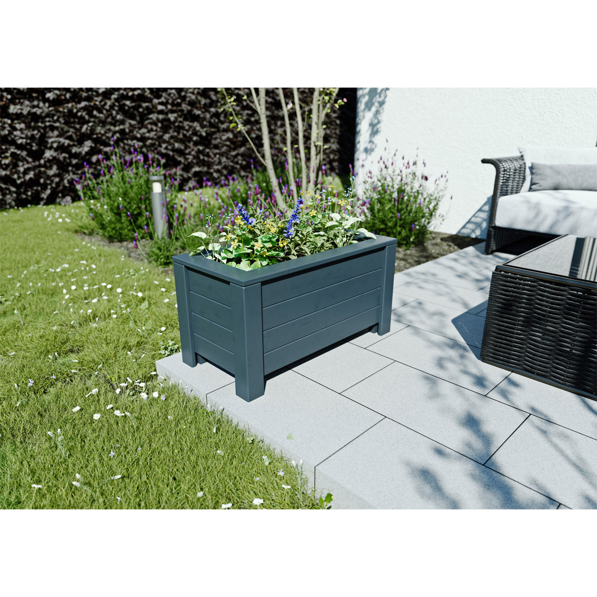 Pflanzkasten Fichte anthrazit 80x40x40cm Bild 2