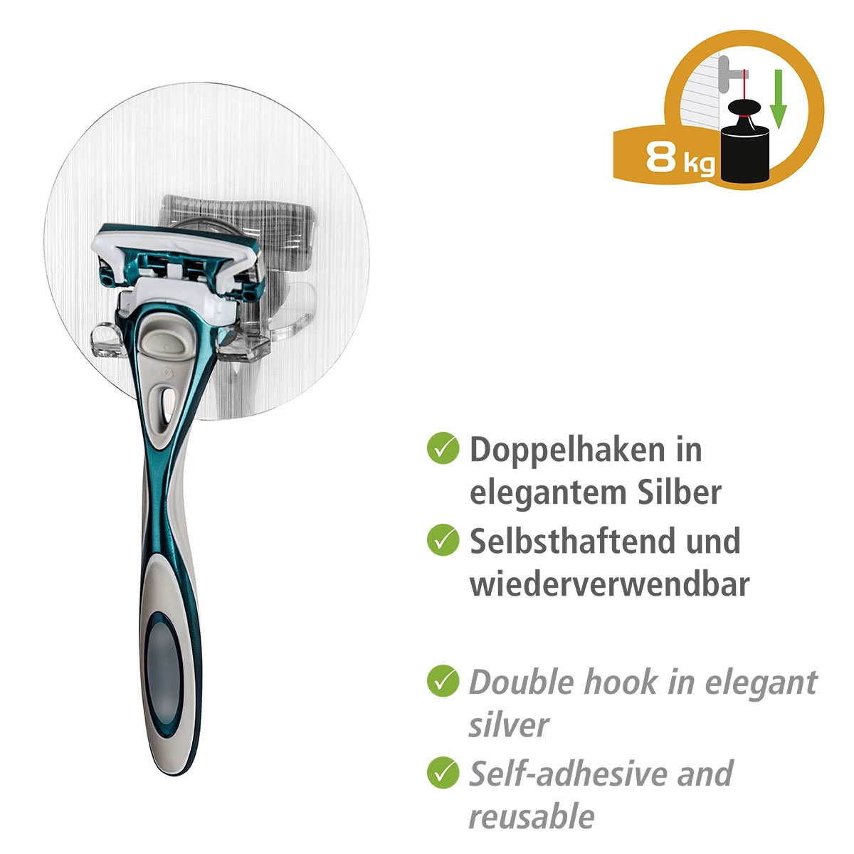 Wenko Static-Loc Wandhaken Duo Osimo Bild 3