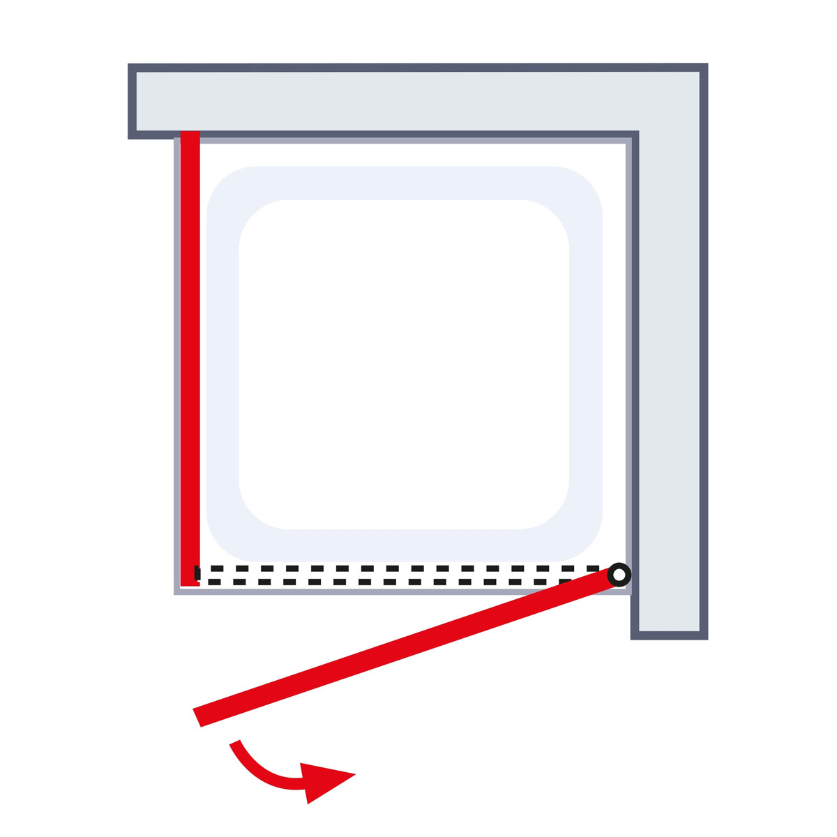 Schulte Drehtür inkl Seitenwand Alexa Style 2.0 90 x 192 x 90 cm Bild 7