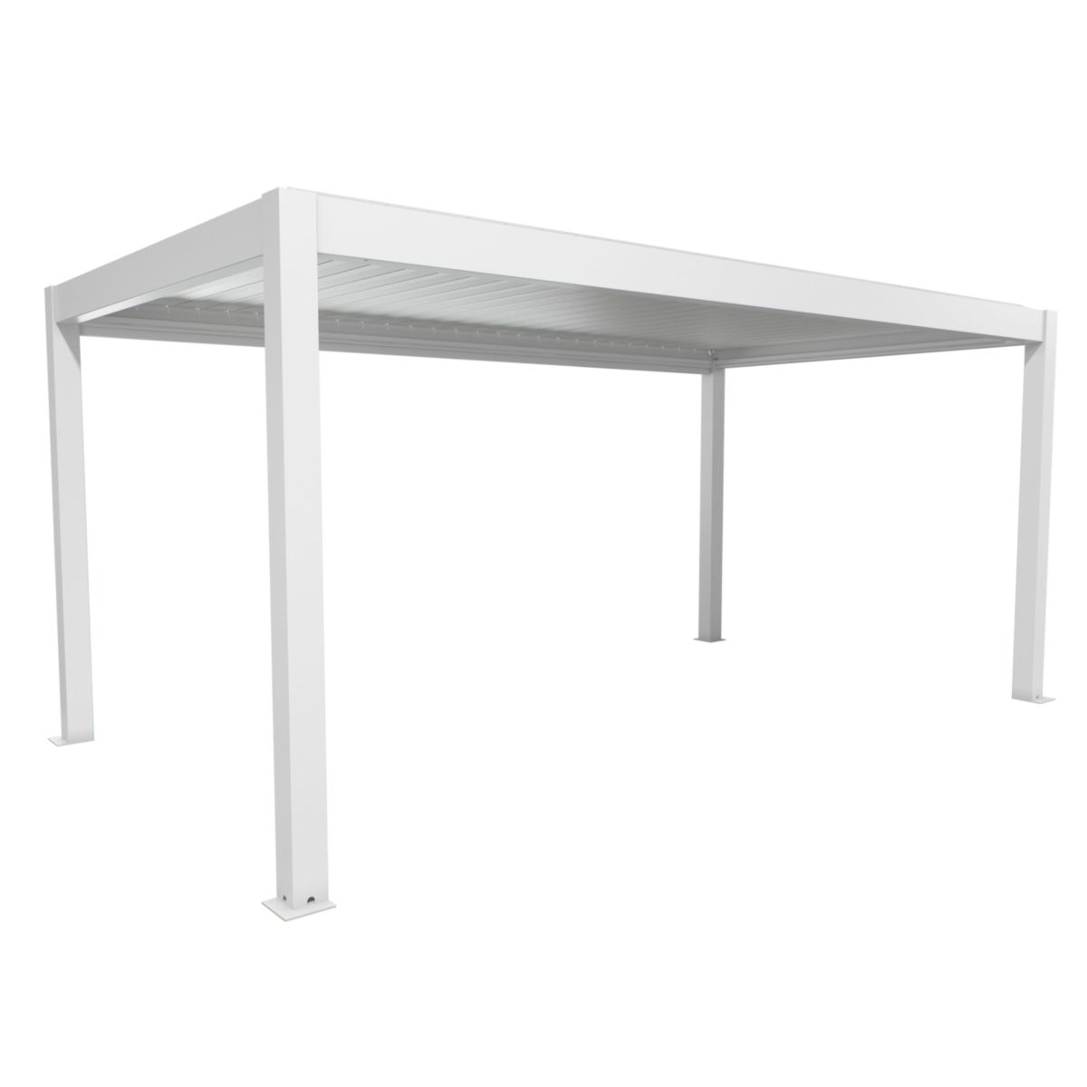 Biohort Pergola Gr. 5,5x3 weiss/silber-metallic 552,5x 312x 264 cm