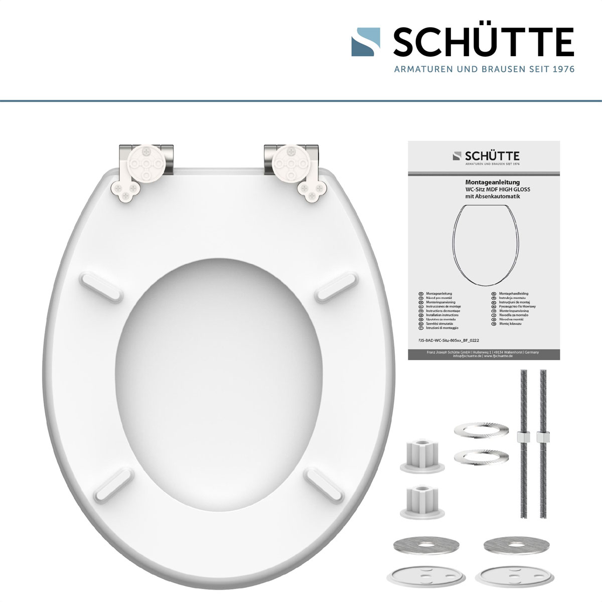 Schütte MDF HG WC-Sitz BLACK STONE mit Absenkautomatik Bild 5