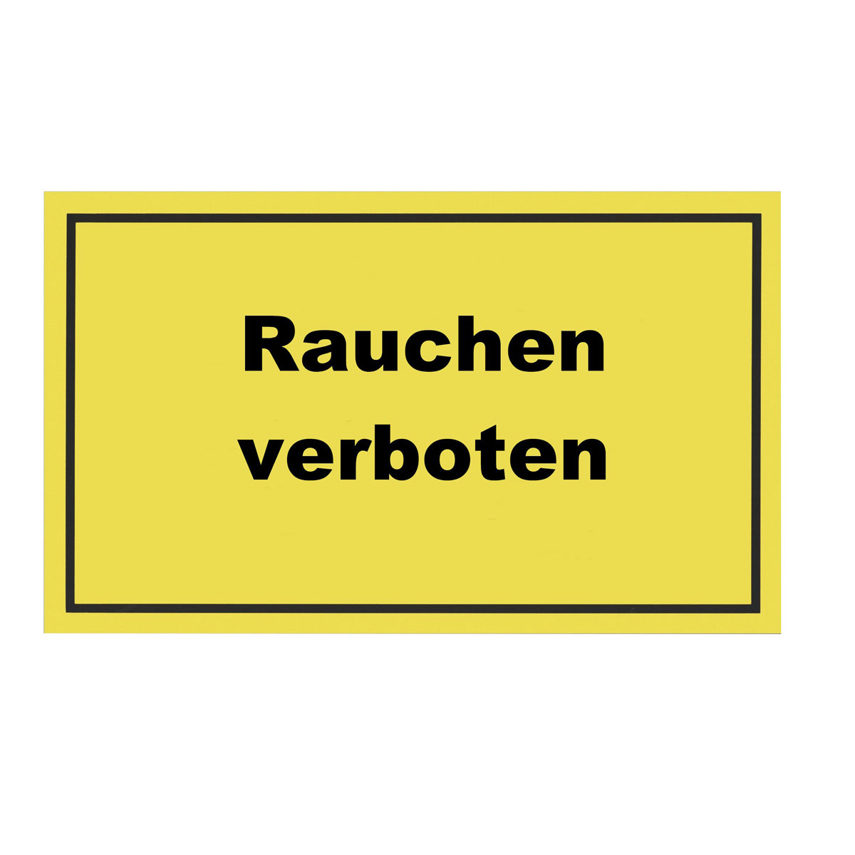 Metafranc Verbotsschild Rauchverbot Kunststoff gelb