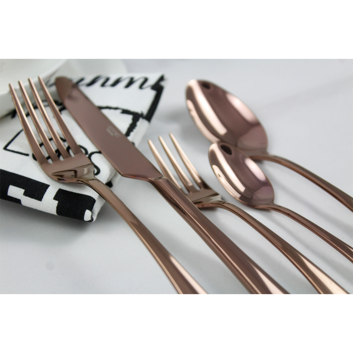 Mulex Besteckset „Astoria“ Kupfer poliert, 20-teilig, im Geschenkkarton Bild 2