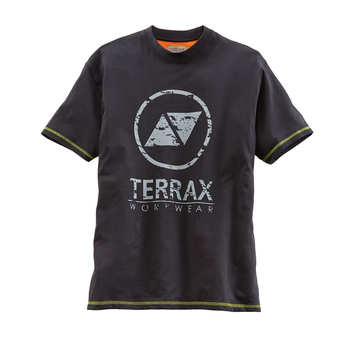 Terrax Workwear T-Shirt schwarz-limette Größe S