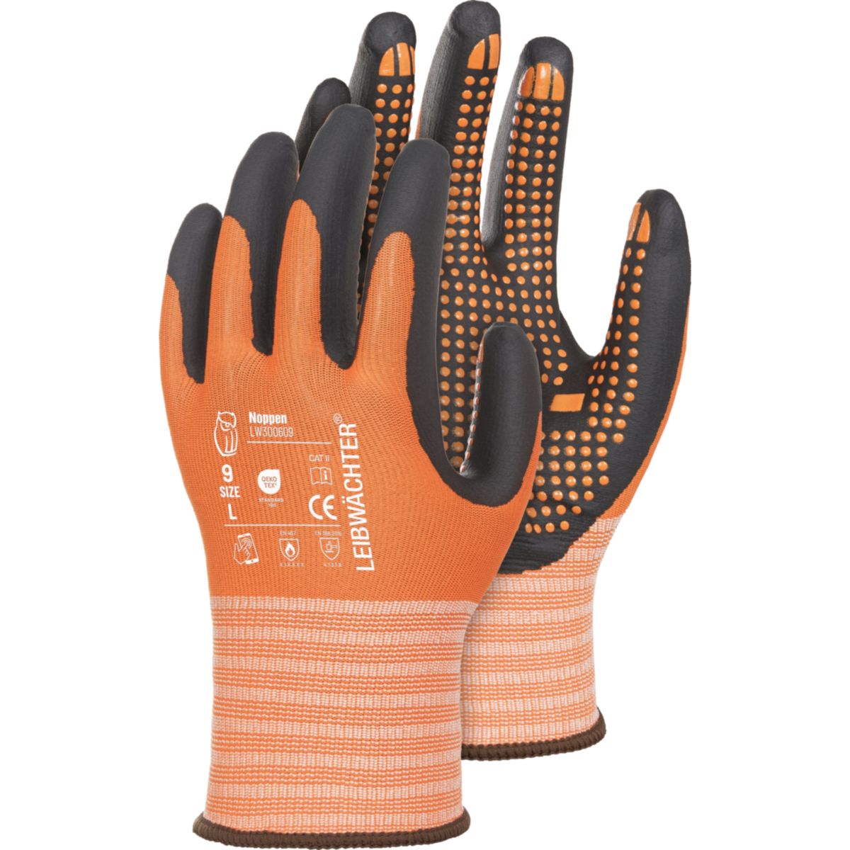 Triuso Leibwächter Handschuh Noppen orange Gr.07 Touch