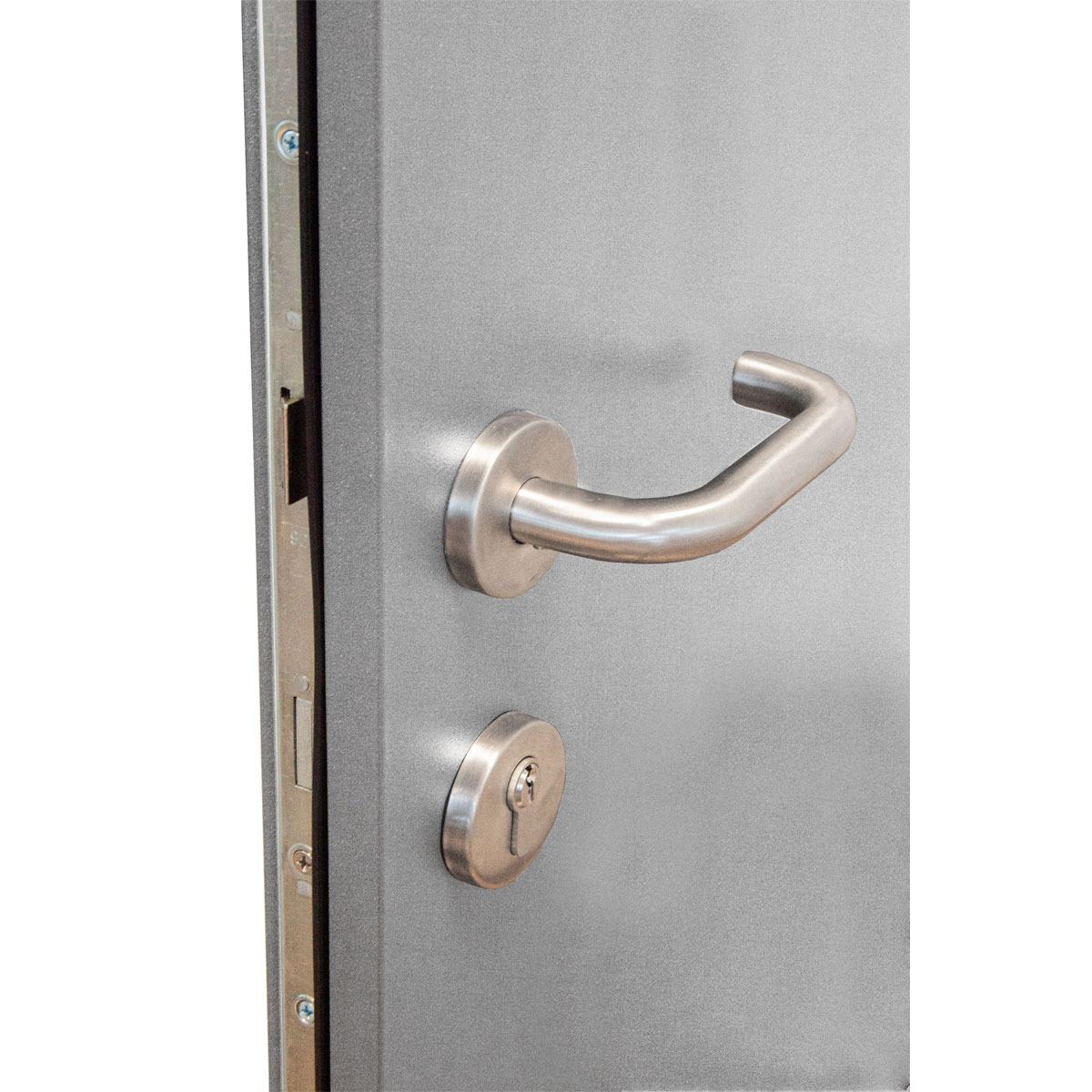 SplenDoor  Premium-Haustür Passivedoor Stockholm RC2 energiesparend einbruchsicher grau 100 x 210 cm links Bild 8