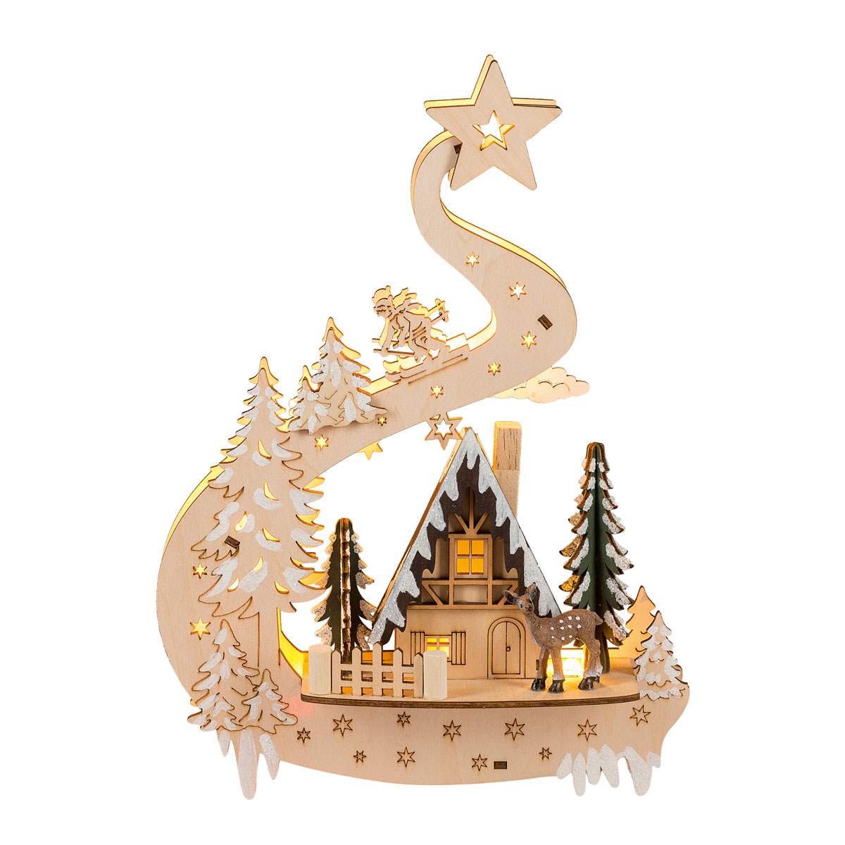 Fensterbild Winterwald