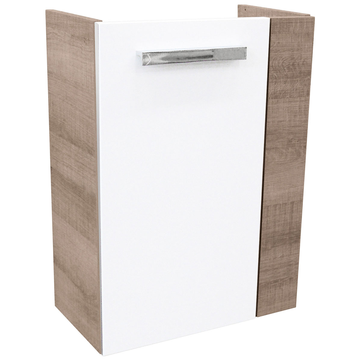 Fackelmann  Gäste-WC Waschtischunterschrank links SBC 440 x 600 x 243 mm Graueiche/Weiß Bild 1