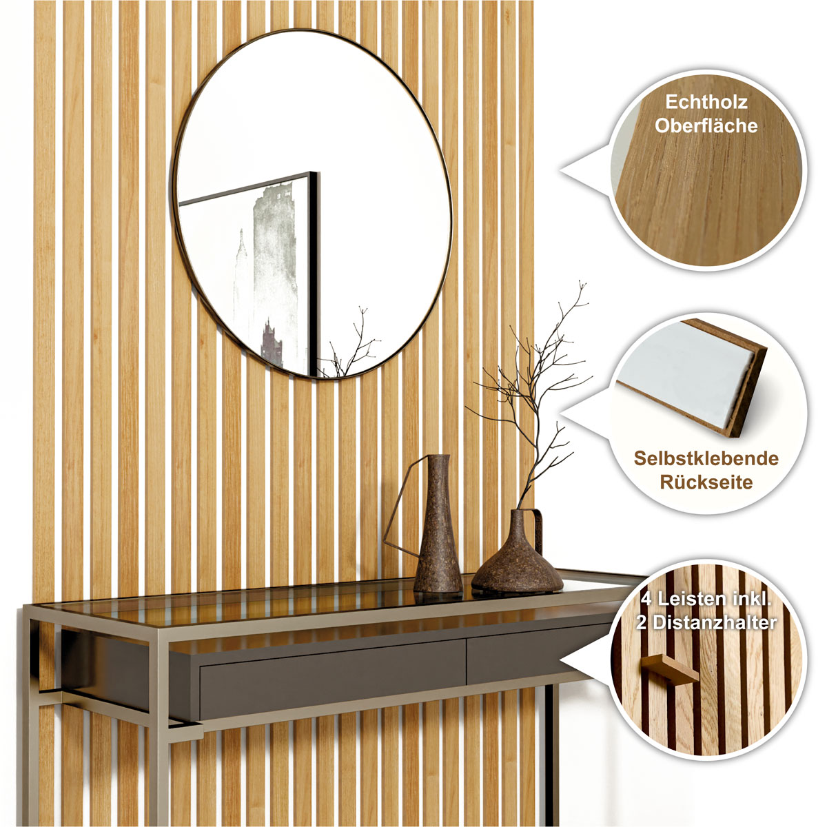 Specht Classic Stix, Eiche hellbraun, 250x3,45 cm Bild 2