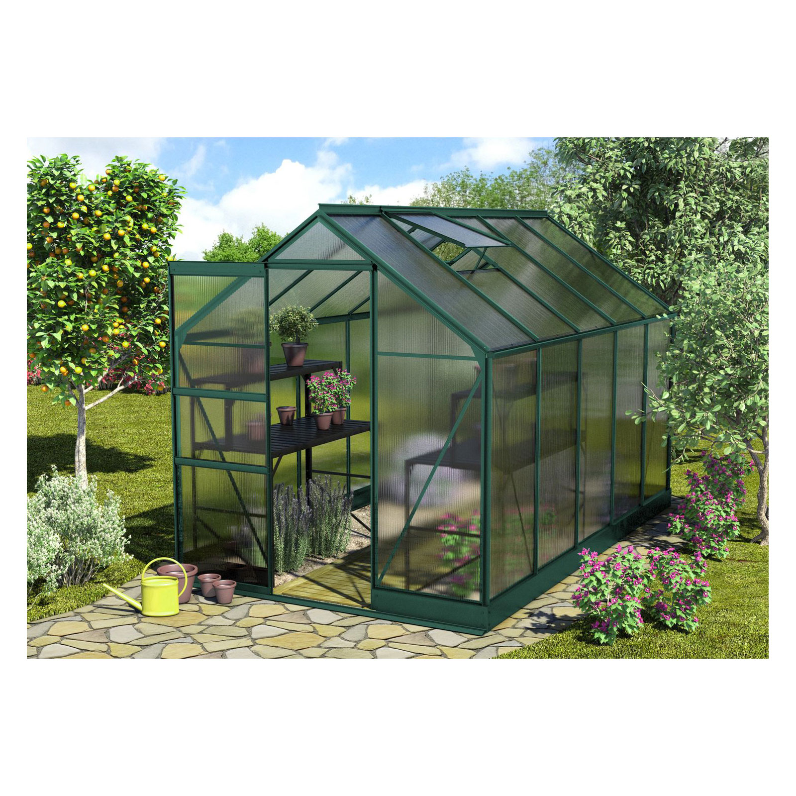 Vitavia Gewächshaus Apollo 6200 6,2m² 6 mm Hohlkammerplatten smaragd