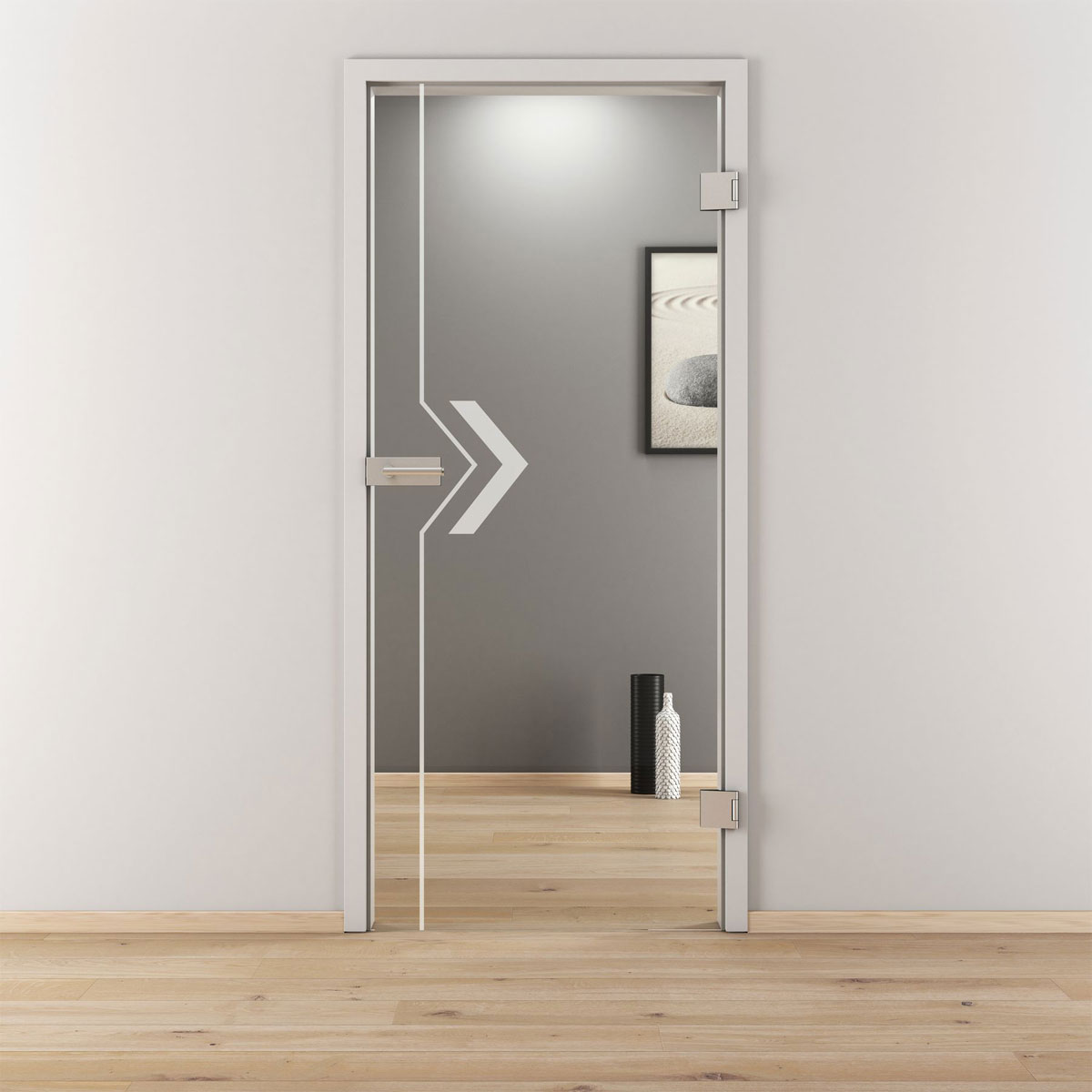 Novadoors Glasdrehtür NOVA 599 klar 83,4 x 197,2 cm Rechts