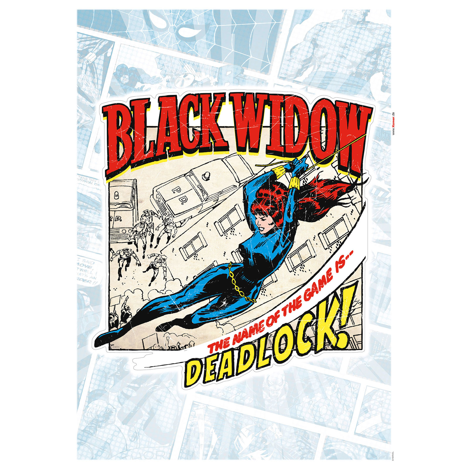Komar  Wandtattoo Black Widow Comic Classic 50x70 cm Bild 2