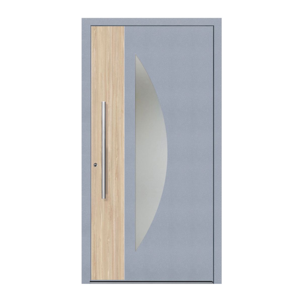 Schüco Aluminium Haustür 109 Modena Excellent 1100 x 2100 mm RAL9016/7040 DL