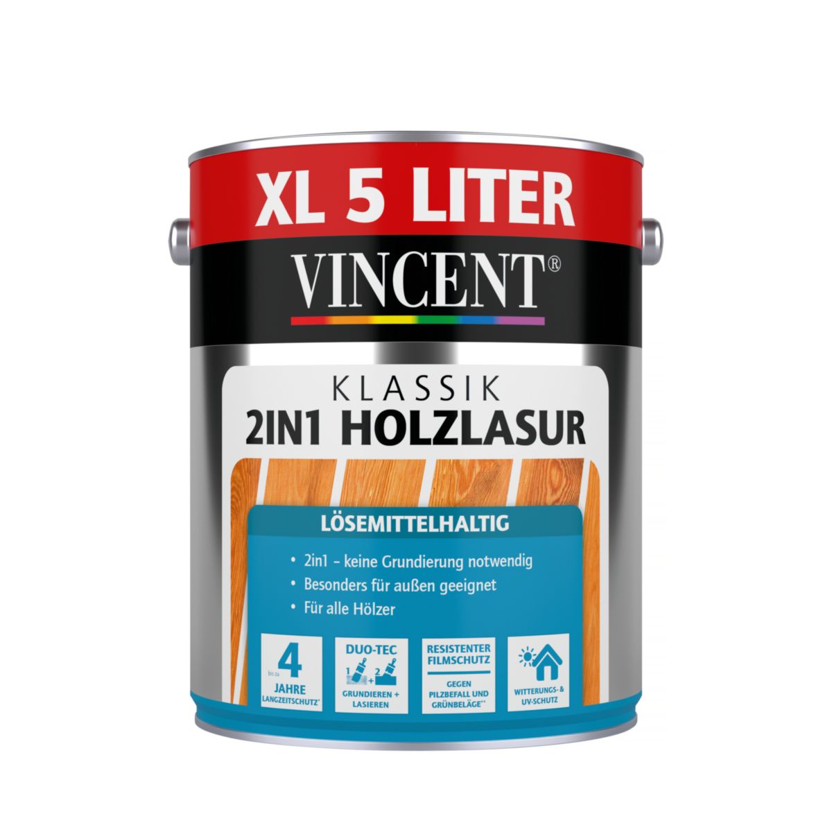 Vincent 2in1 Holzschutz Lasur IH 5 Palinsander