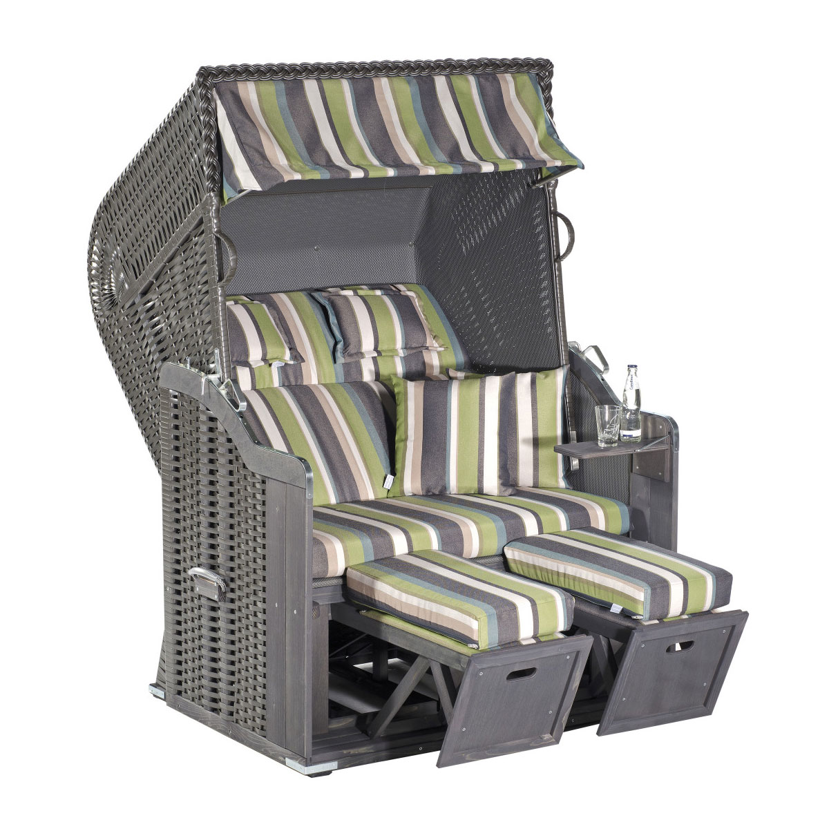 SunnySmart Strandkorb Rustikal 255 Plus anthrazit