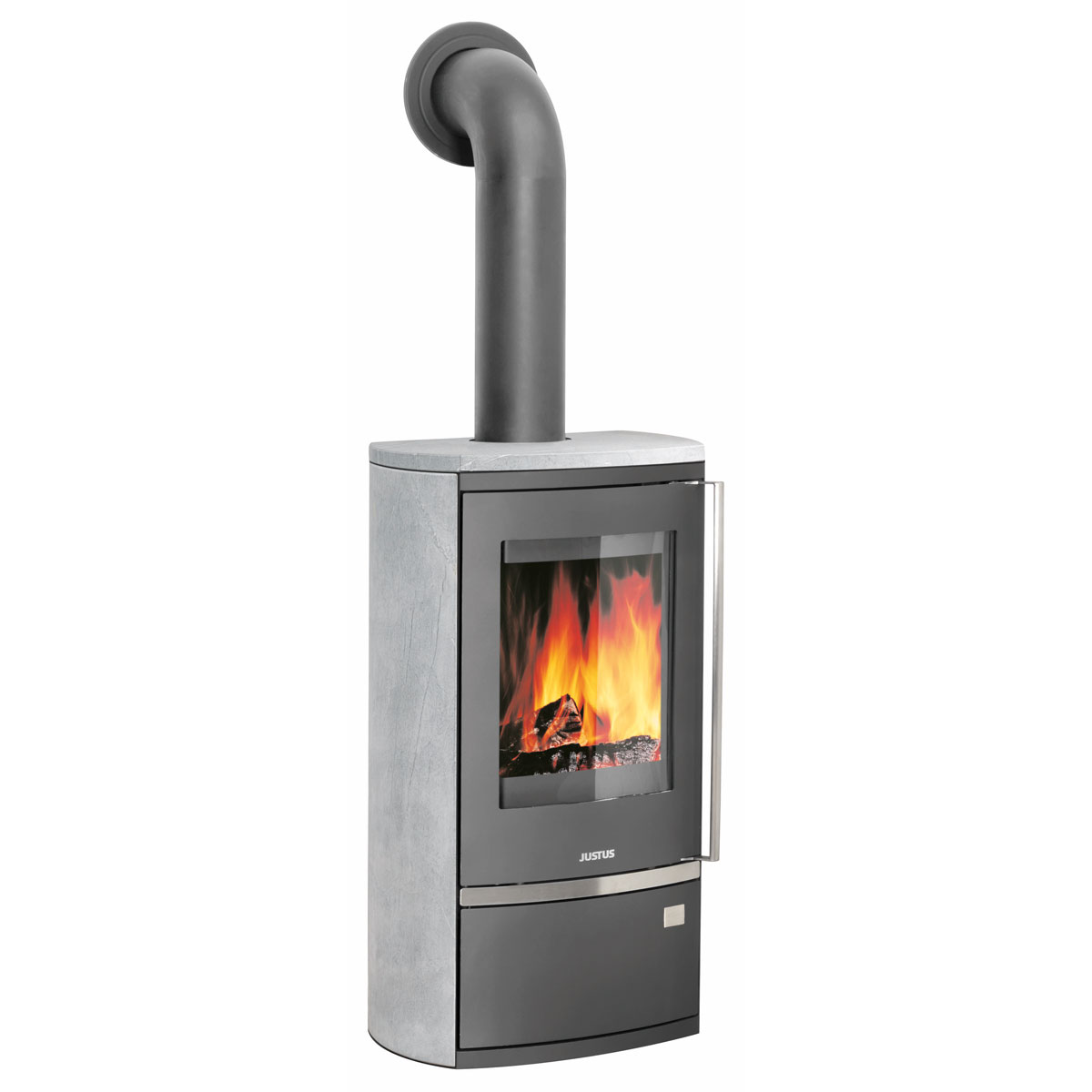 Kaminofen Reno R II Speckstein Grund-grät Gussgrau