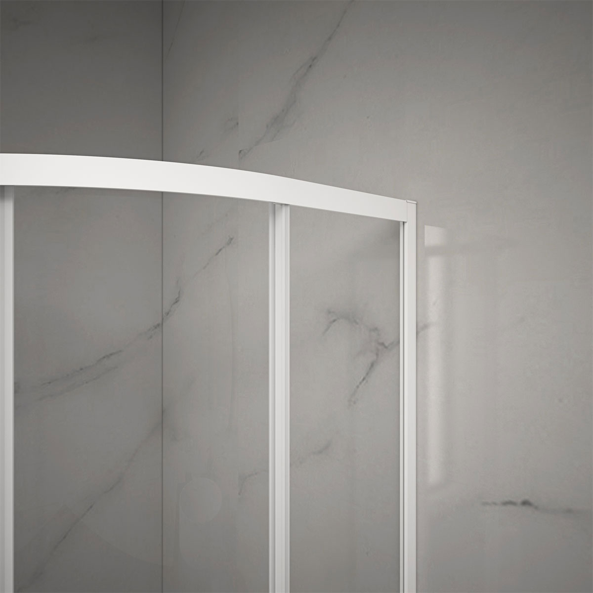 Aurlane Glasdusche Factory rund weiß 90 x 200 x 90 cm Bild 4