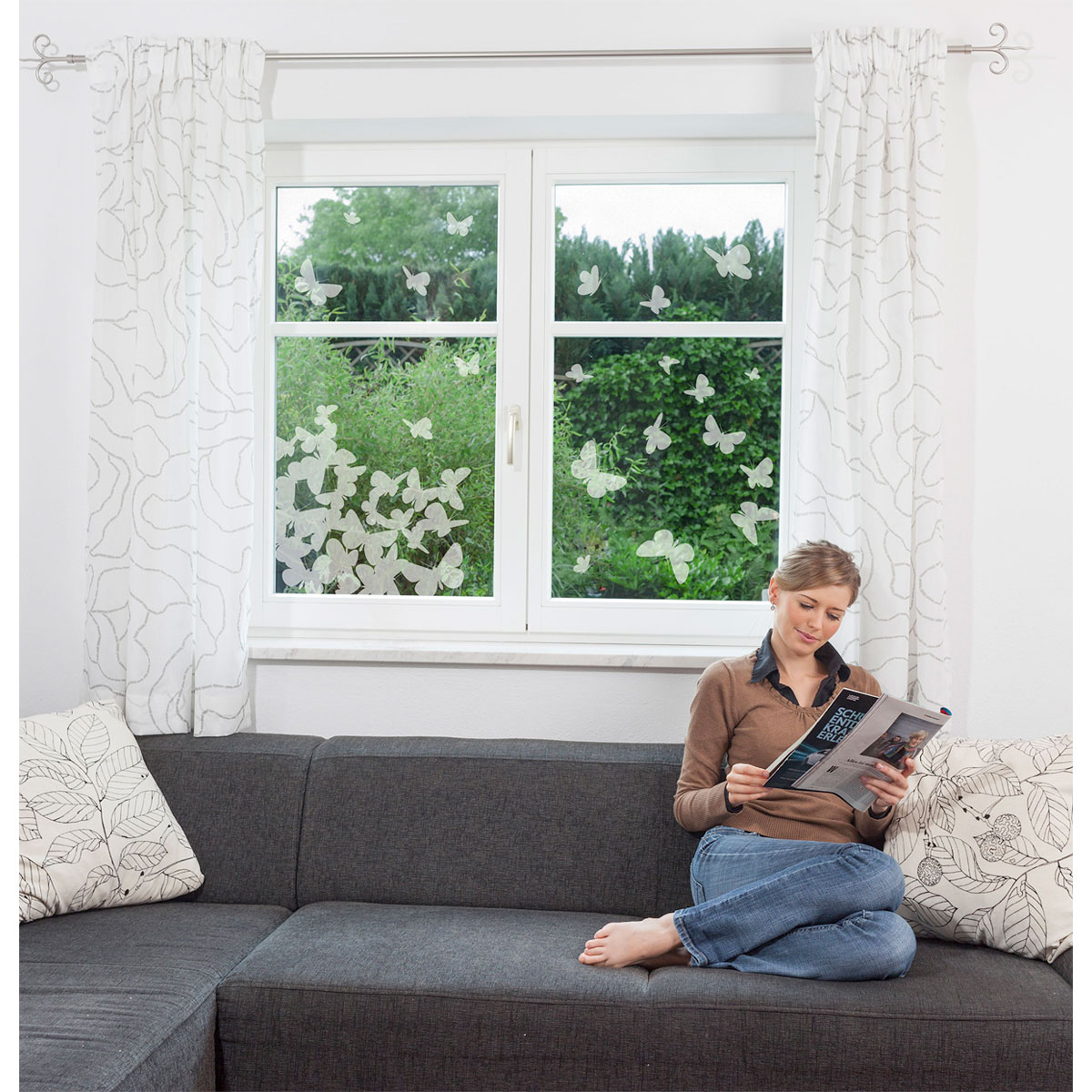 Komar  Fenstersticker Schmetterlinge 31x31 cm Bild 3