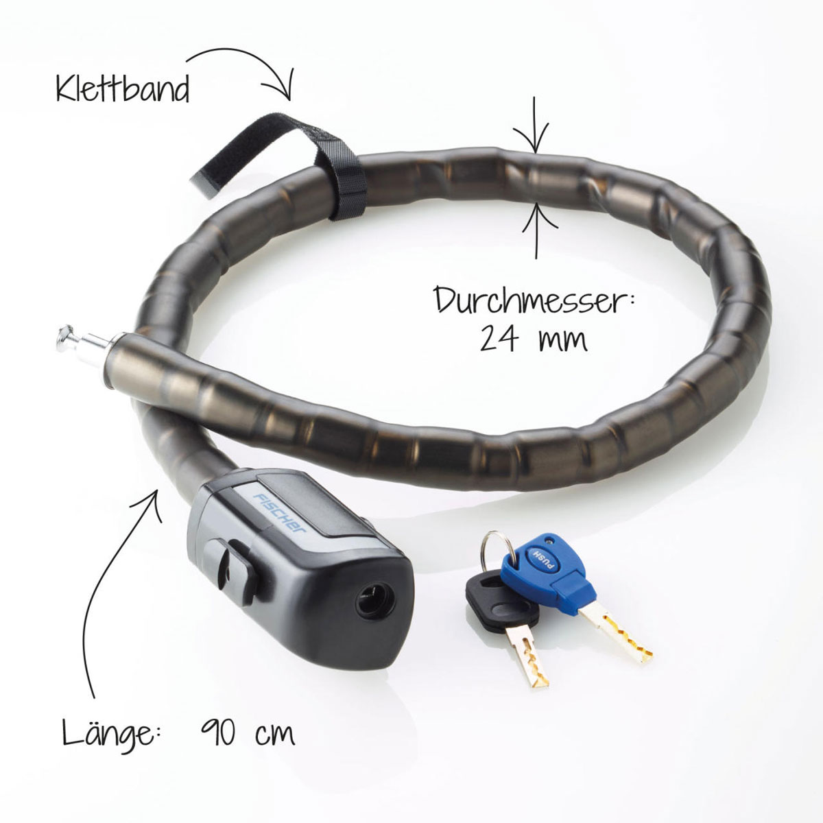 Fischer Bikes Gliederschloss 90 cm 24 mm Bild 2