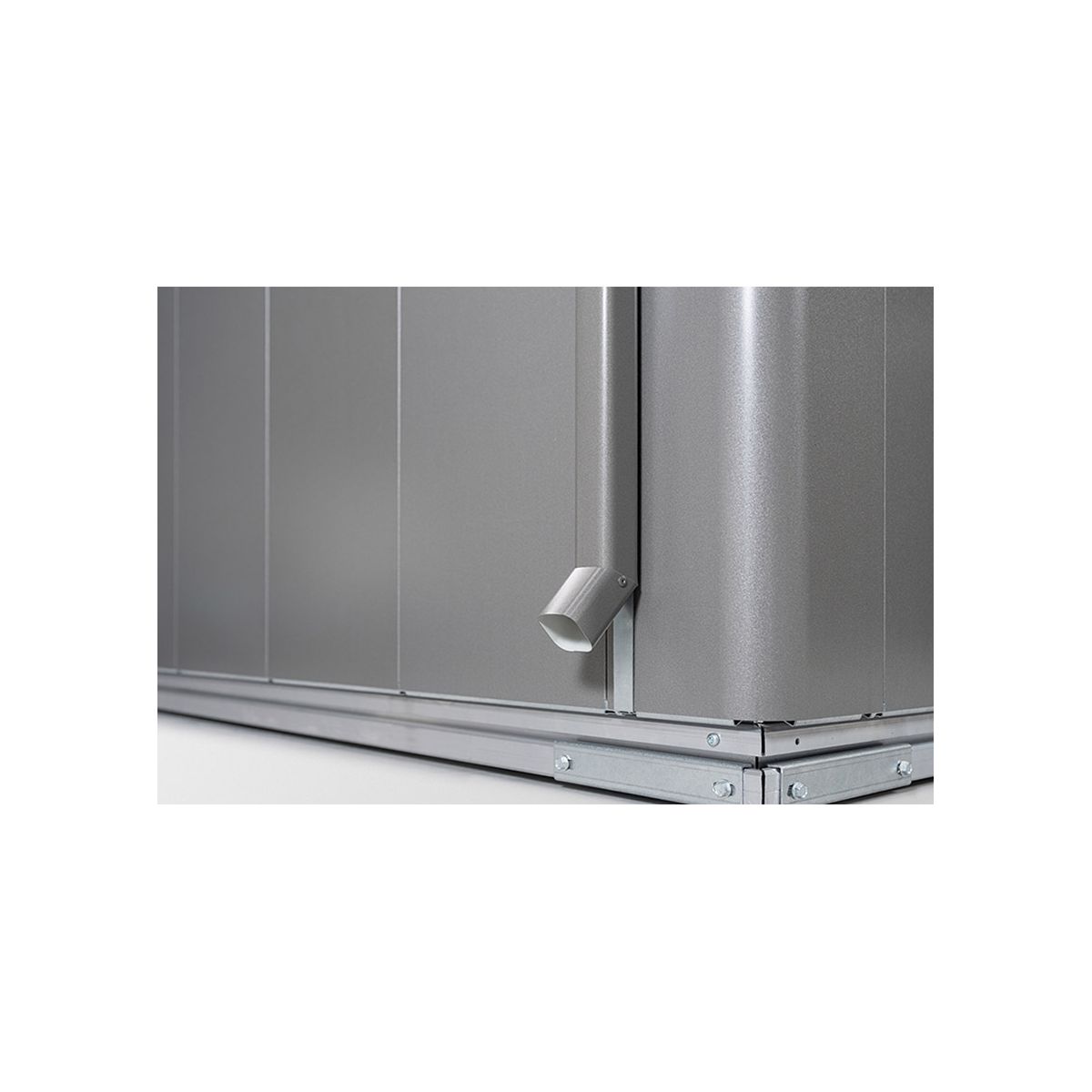 Biohort Gerätehaus Neo 4A Standardtüre silber-metallic Bild 4