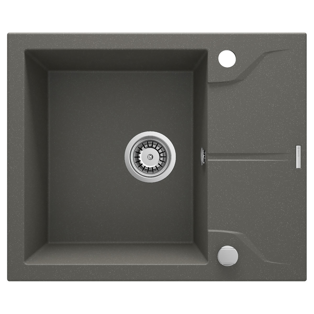 deante  1 Becken Granitspüle ANDANTE mit kurzer Abtropffläch anthrazit metallic