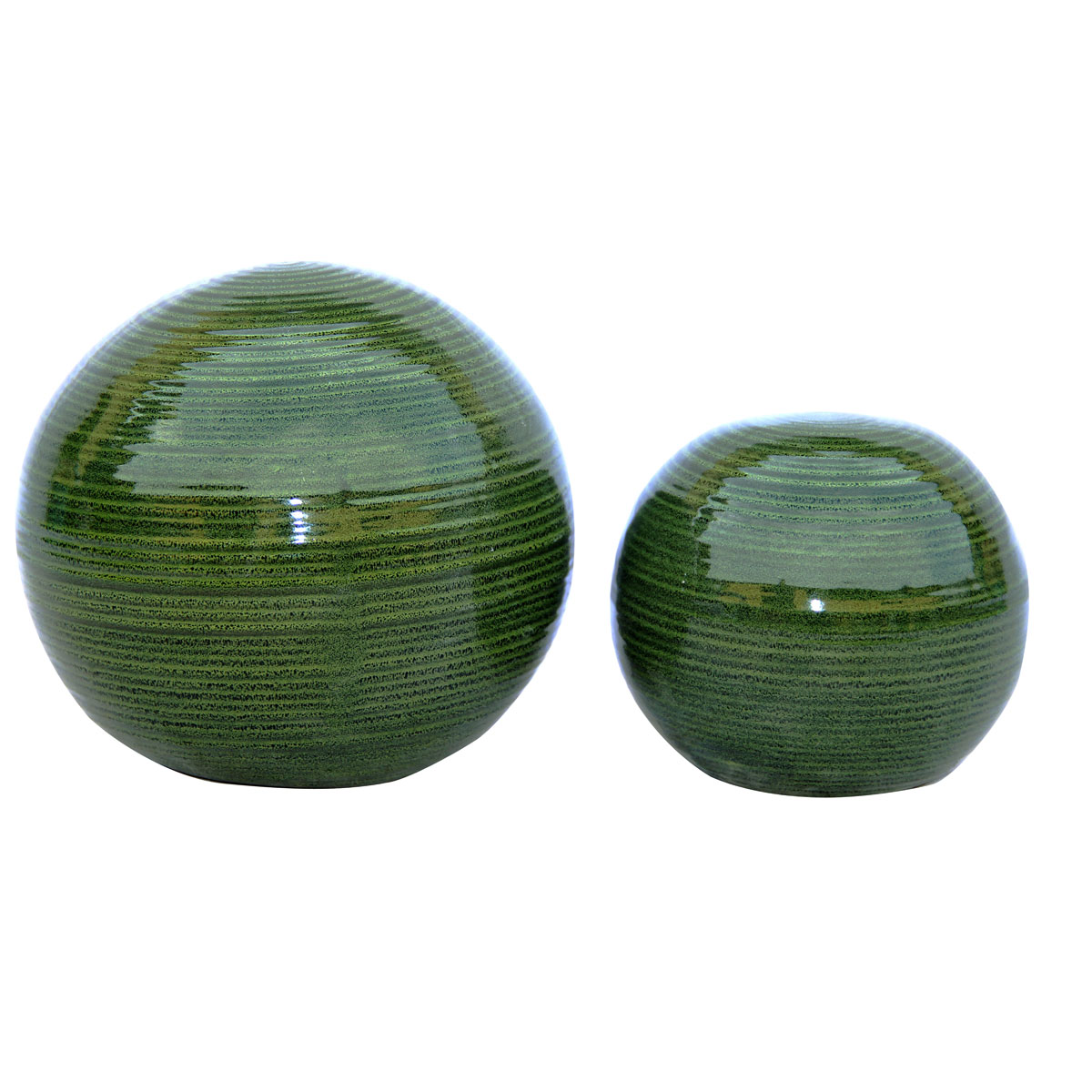 Haveson Dekokugel Feine Rille Durchmesser 20 cm grün
