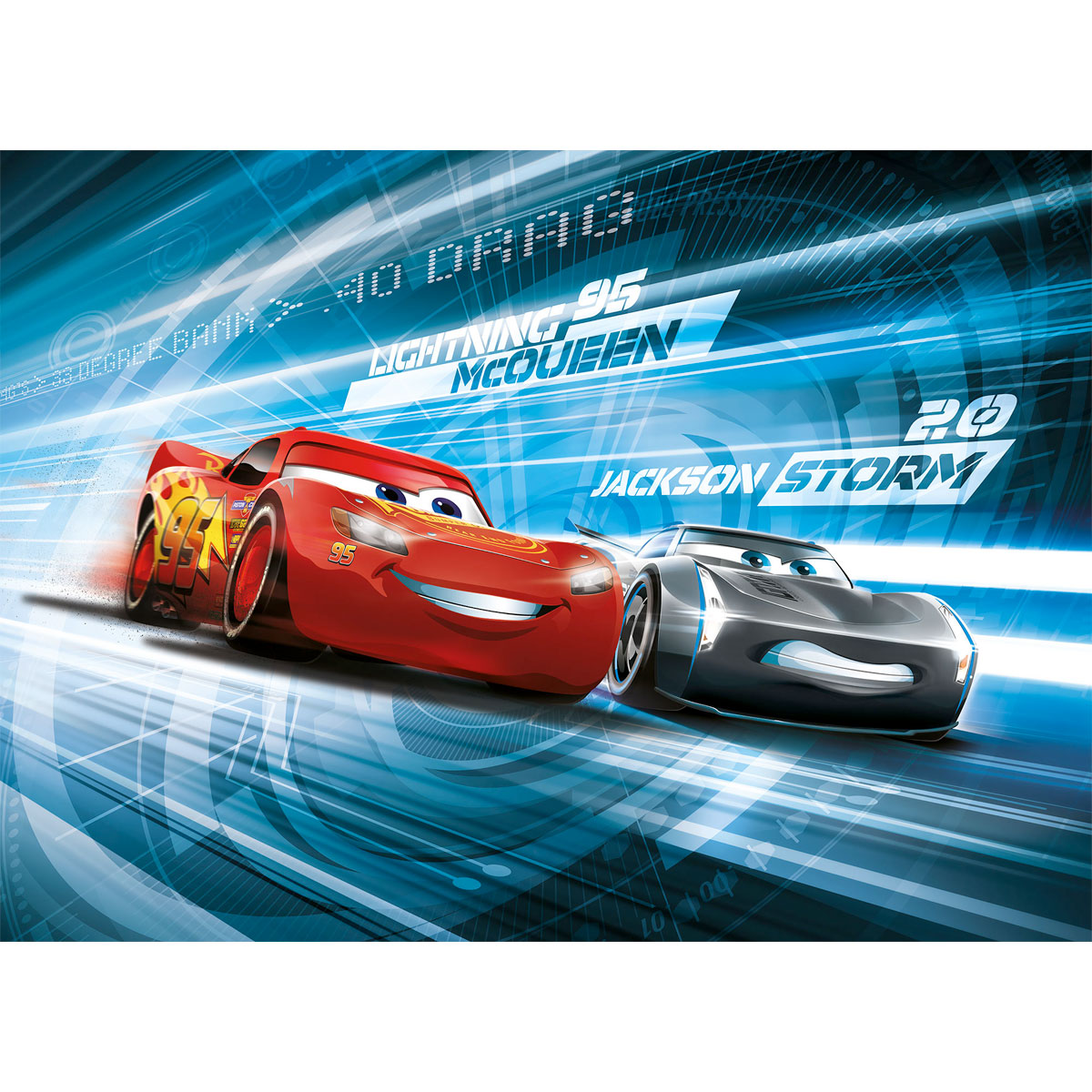 Komar  Papier Fototapete Cars3 Simulation 254x184 cm Bild 2