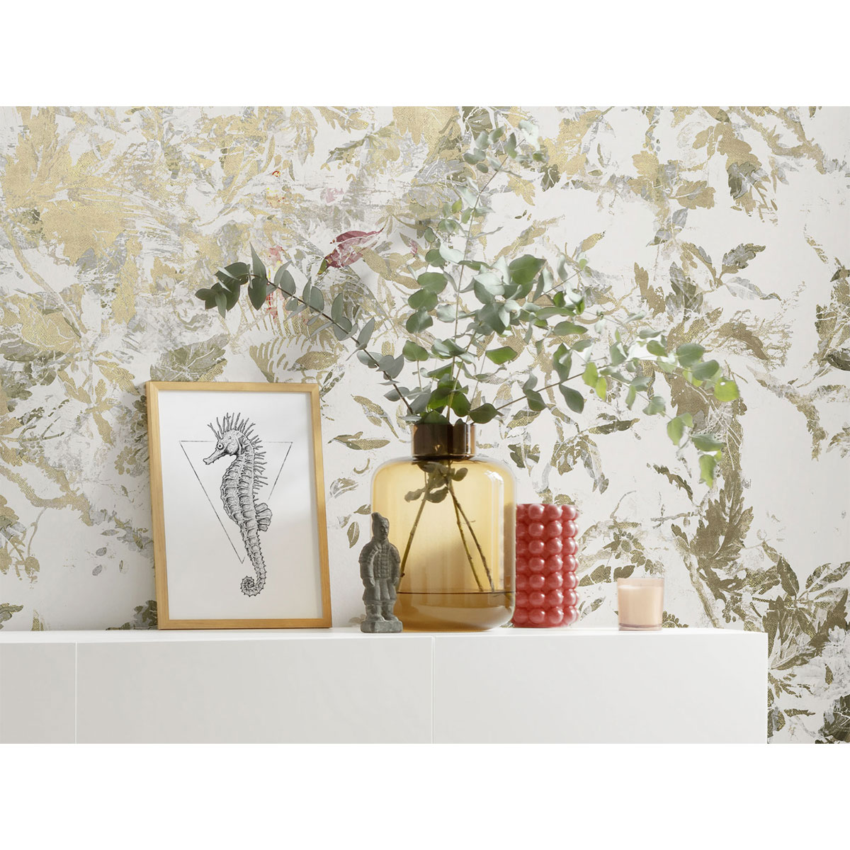 Komar  Vlies Fototapete Golden Feathers 300x280 cm Bild 8